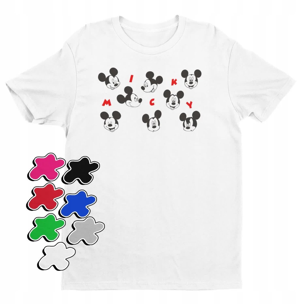 Koszulka T-Shirt Dziecięca Z Nadrukiem Myszka Miki Minnie Różne -M 134-140