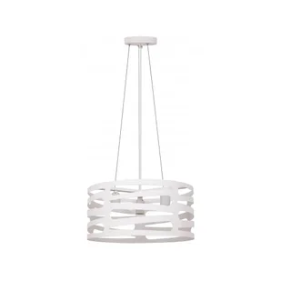 Biała lampa wisząca z metalowym kloszem Marisa – GTV - Lampy sufitowe - miniaturka - grafika 1