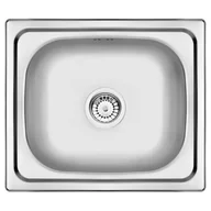 Zlewozmywaki z baterią - Deante Zlewozmywak Doppio 1-komorowy bez ociekacza + bateria zlewozmywakowa stojąca ZENA0103 - miniaturka - grafika 1