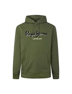 Pepe Jeans Bluza z kapturem Lamont Koszula Męska, Zielony (Tymianek), L - Koszule męskie - miniaturka - grafika 1