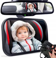 Akcesoria motoryzacyjne - LUSTERKO DO SAMOCHODU DLA DZIECKA DO OBSERWACJI DZIECKA W AUCIE DUŻE 360 - miniaturka - grafika 1