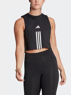 Koszulki sportowe damskie - adidas Top sportowy w kolorze czarnym - grafika 1