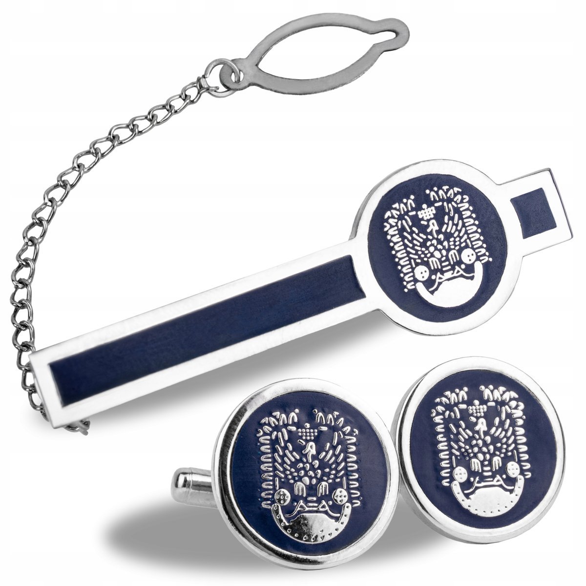 Spinki do Mankietów i Krawata Sił Powietrznych SP zestaw 841A/MON