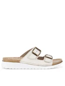 Klapki i japonki damskie - Inblu Klapki CN330100 Beżowy - miniaturka - grafika 1