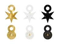 Dekoracje i nakrycia stołu na imprezę - Nakładki na kieliszki Happy New Year na Sylwestra - 6 szt. - miniaturka - grafika 1