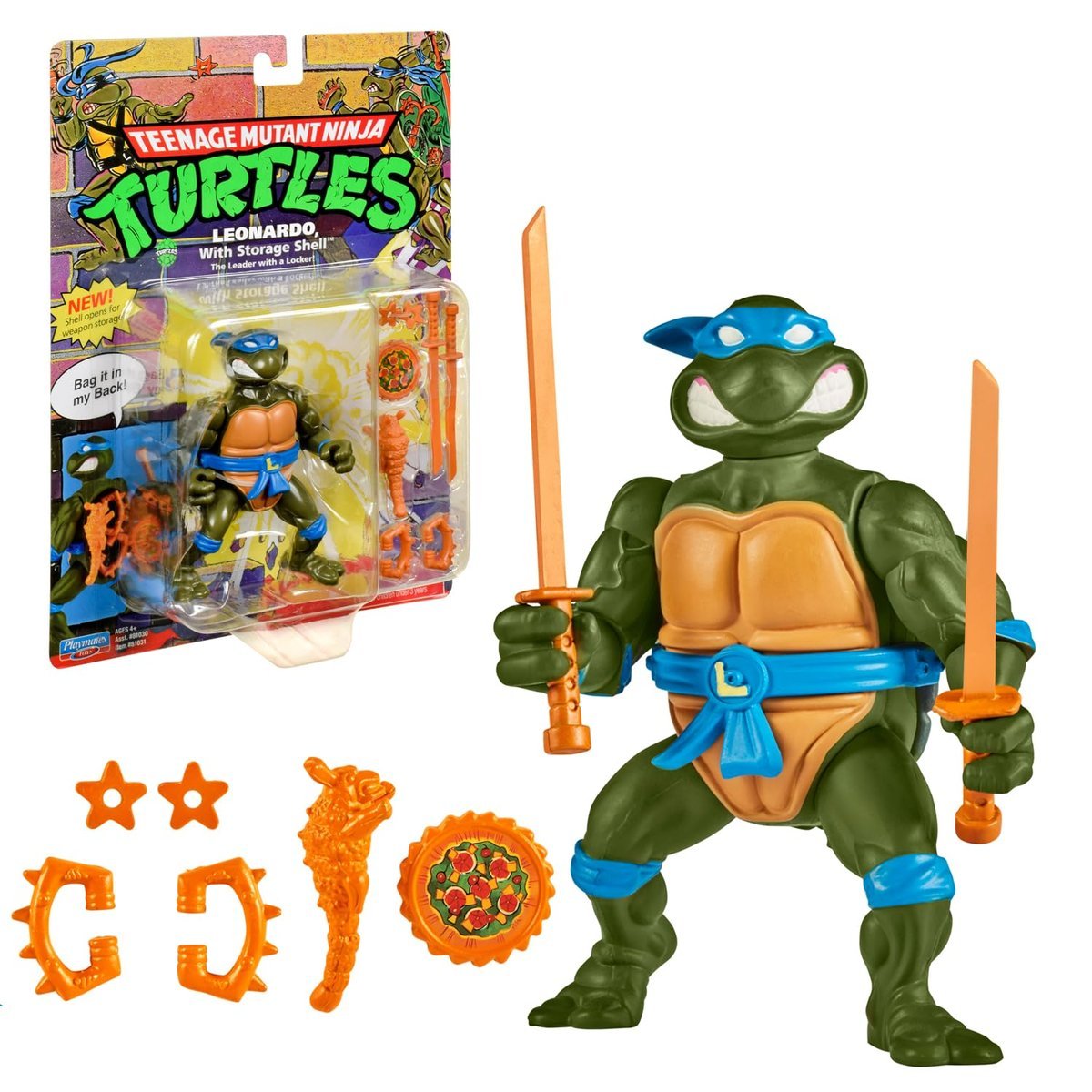 Żółwie Ninja, przegubowa figurka 10 cm, klasyczna figurka kolekcjonerska, Leonardo, zabawka dla dzieci od 4 lat, T0001A
