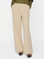 Spodnie sportowe damskie - Vila Spodnie materiałowe Varone 14087407 Beżowy Wide Leg - miniaturka - grafika 1