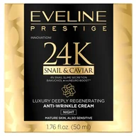 Kremy do twarzy - Eveline 24K Snail & Caviar Luksusowy Głęboko Regenerujący Krem przeciwzmarszczkowy na noc 50ml 133133 - miniaturka - grafika 1