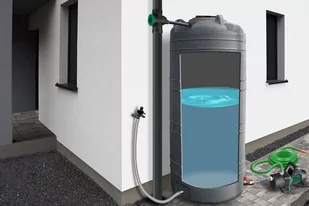 Zbiornik na deszczówkę MPI Grande 1000 l czarny granit - Zbiorniki na deszczówkę - miniaturka - grafika 2