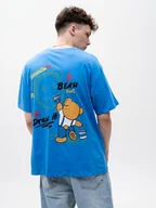 Koszulki męskie - T-SHIRT Koszulka MĘSKA MIŚ FARBA Z Krótkim Rękawem NIEBIESKA MyStars XL - miniaturka - grafika 1