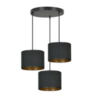Lampy sufitowe - Emibig Hilde lampa wisząca 3-punktowa czarna 1054/3PREM 1054/3PREM - miniaturka - grafika 1