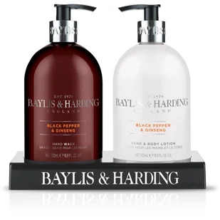 Baylis & Harding Signature Mens Black Pepper & Ginseng 2 Bot - Zestaw mydło i krem do rąk 1000 ml - Zestawy kosmetyków damskich - miniaturka - grafika 1