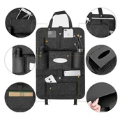 Akcesoria do fotelików - Organizer Przybornik Na Fotel Samochodu Filcowy - miniaturka - grafika 1