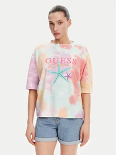 Guess T-Shirt E5GI00 K8G01 Kolorowy Oversize - Koszulki i topy damskie - miniaturka - grafika 1