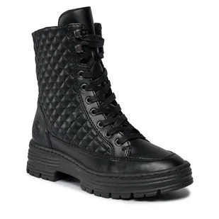 Botki Rieker X8501-00 Schwarz / Schwarz 00 - Botki damskie - miniaturka - grafika 1