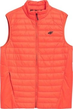 Kamizelka Męska Puchowa 4F Pomarańczowa 4FSS r S
