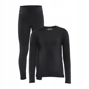 CRAFT Core Warm Base Layer Set Kids, czarny 146 2021 Zestawy bielizny termicznej i narciarskiej 1909712-999000-146 - Pozostała odzież narciarska - miniaturka - grafika 1