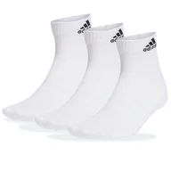 Skarpetki męskie - Skarpety adidas Sportswear Cushioned Sportswear Ankle Socks 3 Pairs HT3441 - białe - miniaturka - grafika 1