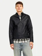 Kurtki męskie - Jack&Jones Kurtka z imitacji skóry Dylan 12261195 Czarny Slim Fit - miniaturka - grafika 1