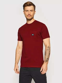Koszulki męskie - Vans T-Shirt Woven Patch VN0A5KD9 Bordowy Classic Fit - grafika 1