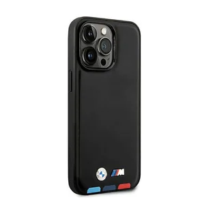 Etui BMW BMHMP14X22PTDK iPhone 14 Pro Max 6,7" czarny/black Leather Stamp Tricolor Magsafe - Etui i futerały do telefonów - miniaturka - grafika 3