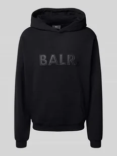 Bluza z kapturem, wyhaftowanym logo i kieszenią kangurką - Bluzy męskie - miniaturka - grafika 1