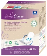Podpaski - Silver Care ekstradługie podpaski na noc z bawełny organicznej 8szt - miniaturka - grafika 1