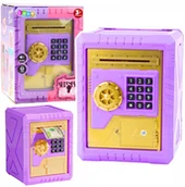 Skarbonki - Sejf Skarbonka Elektroniczna Na Kod PIN Dla Dzieci Fioletowy - miniaturka - grafika 1