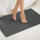 Dywaniki łazienkowe - Dywanik łazienkowy Grano AB 50x70 szary - miniaturka - grafika 1