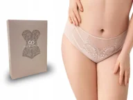 Bielizna nocna - GORSENIA pełne figi K497 Paradise, beżowe, XL - miniaturka - grafika 1