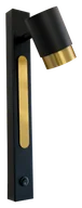 Lampy ścienne - Look - kinkiet w stylu nowoczesnym minimalistyczny GU10 Czarny złoty - miniaturka - grafika 1