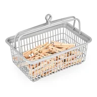 Inne artykuły do sprzątania - Koszyk na klamerki z uchwytem Hega srebrny - miniaturka - grafika 1