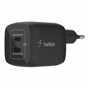 BELKIN WALL CHARGER 45W PD PPS DUAL USB-C GAN BLK - Ładowarki do telefonów - miniaturka - grafika 2