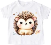 Koszulki dla dziewczynek - Koszulka z jeżem - wzór jeż53 - miniaturka - grafika 1