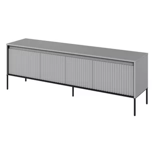 Szafka RTV frezowana TREND 05 szary/czarne nogi - Szafki RTV - miniaturka - grafika 1