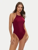 Stroje kąpielowe - Calvin Klein Swimwear Strój kąpielowy KW0KW02733 Bordowy - miniaturka - grafika 1