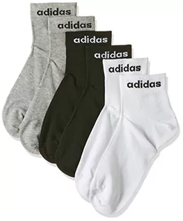 Skarpetki męskie - adidas Męskie skarpety Non Cushioned Ankle 3PP, czarny/biały/mgreyh, L - grafika 1