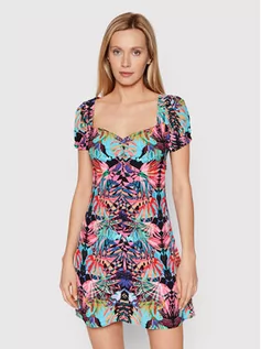 Sukienki - Desigual Sukienka letnia Altaira 22SWVW65 Kolorowy Slim Fit - grafika 1