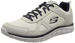 Skechers Męskie sneakersy Track Scloric, Biała skórzana siatka PU granatowe wykończenie, 43 EU - Sneakersy męskie - miniaturka - grafika 1