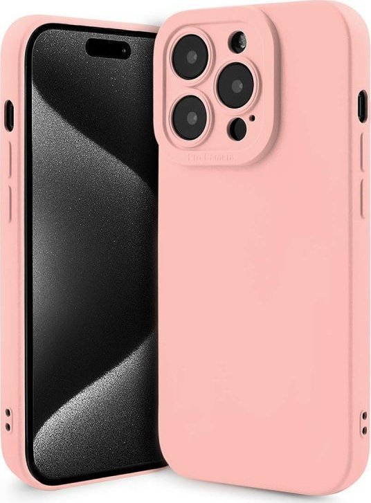 Apple Fusion Softy izturīgs silikona aizsargapvalks Apple iPhone 15 Pro rozā