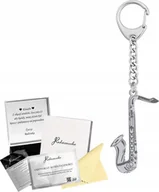 Breloki - Radziszewska Jewellery BRELOK DO KLUCZY SAKSOFON SREBRO 925 PREZENT GADŻET ŻYCZENIA GRATIS - miniaturka - grafika 1