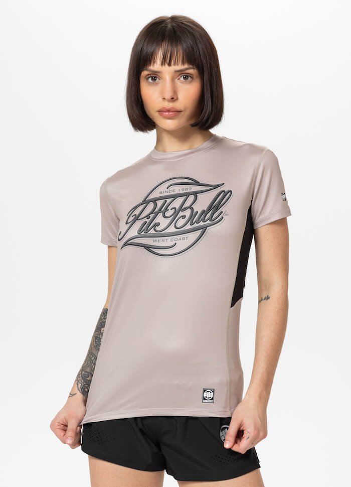 Damska koszulka sportowa Mesh PIT BULL IR WMN sand-M