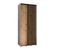 Szafy - Szafa przesuwna Garderoba SAPPORO 1 100 gł. 45 biały/artisan - miniaturka - grafika 1