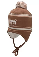 Czapki damskie - Sterntaler Chłopięca GOTS czapka z pomponem szop czapka, brązowa, 45 - miniaturka - grafika 1