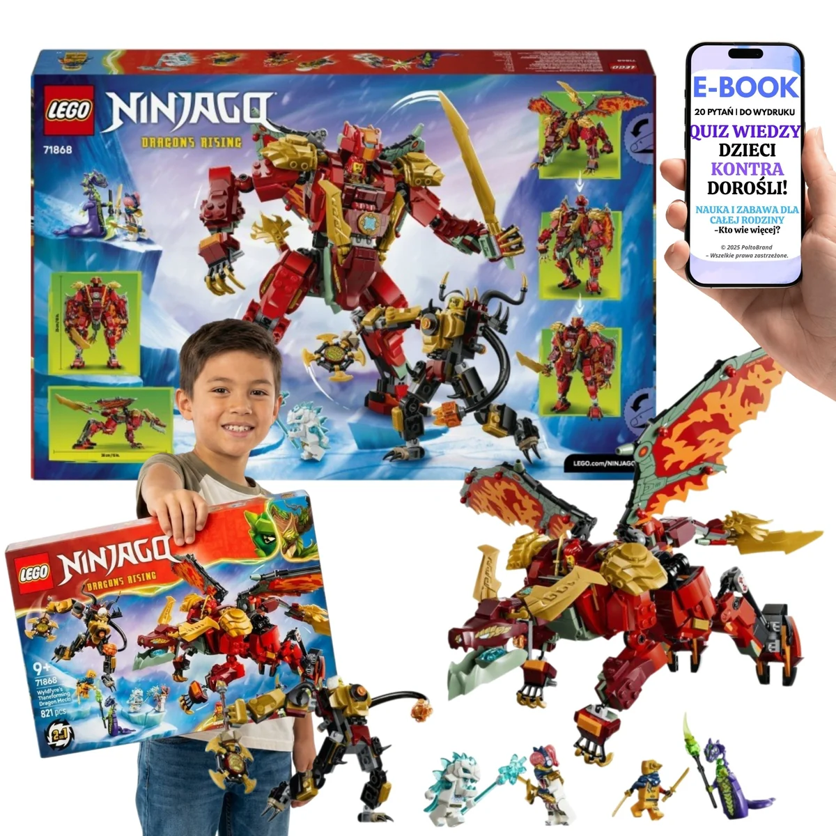 LEGO Ninjago Wyldfyre Kontra Cesarzowa Beatrix Klocki Konstrukcyjne Prezent Urodzinowy Dla Dziecka 9+ 71868