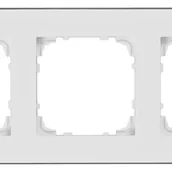 Klawisze i ramki - Ramka potrójna Simon 55 Duo biała chrom Kontakt Simon - miniaturka - grafika 1