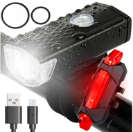 Lampki rowerowe - Lampka rowerowa tylna i przednia - miniaturka - grafika 1