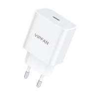 Ładowarki do telefonów - Ładowarka sieciowa Vipfan E04, USB-C, 20W, QC 3.0 (biała) - miniaturka - grafika 1