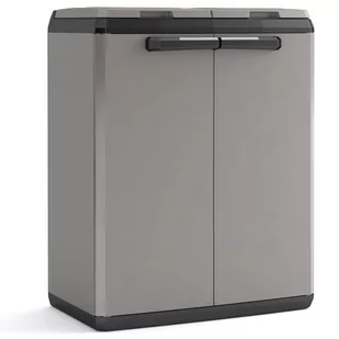 Keter Italy Keter Schowek do segregacji śmieci Split Basic, szaro-czarny, 85 cm 246922 - Kosze na śmieci - miniaturka - grafika 1
