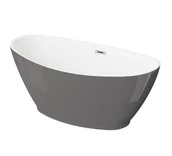 Wanny - Wanna Wolnostojąca Polimat Mango 150X75 Cm Owalna Grafit 524 - miniaturka - grafika 1